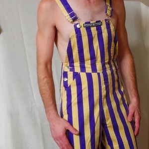 Purple and Gold  Game Day OVERALLS "GAME BIBS"